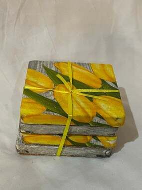 Handmade Tulip Coasters